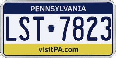 PA license plate LST7823