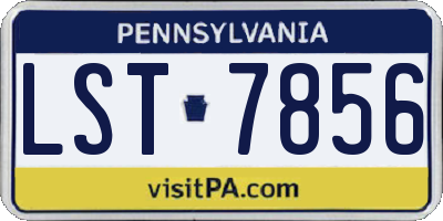 PA license plate LST7856