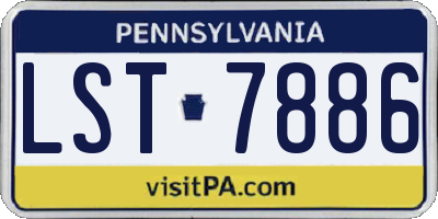 PA license plate LST7886