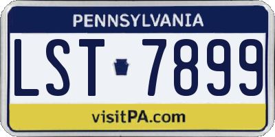 PA license plate LST7899