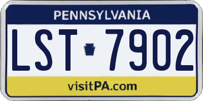 PA license plate LST7902
