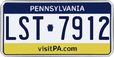 PA license plate LST7912