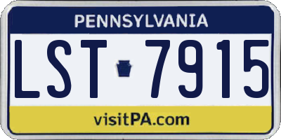 PA license plate LST7915