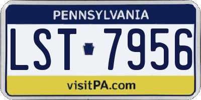 PA license plate LST7956