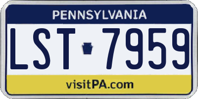 PA license plate LST7959