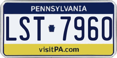 PA license plate LST7960