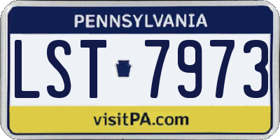 PA license plate LST7973