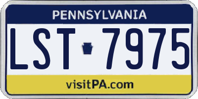 PA license plate LST7975