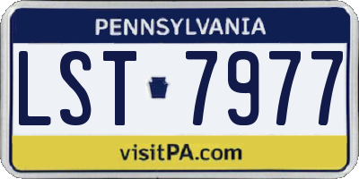 PA license plate LST7977