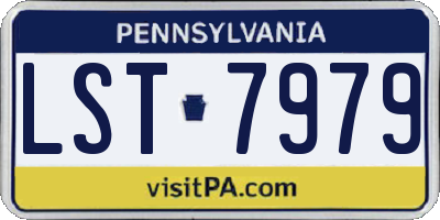 PA license plate LST7979