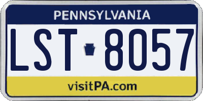 PA license plate LST8057
