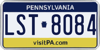 PA license plate LST8084