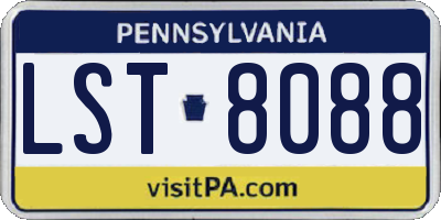 PA license plate LST8088