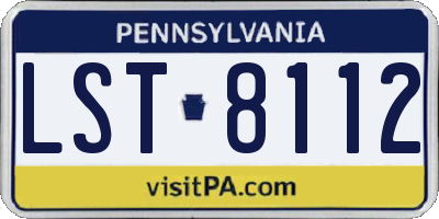 PA license plate LST8112