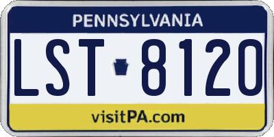 PA license plate LST8120