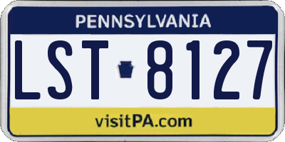 PA license plate LST8127