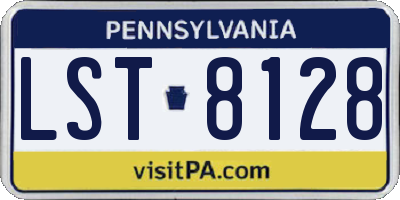 PA license plate LST8128