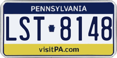 PA license plate LST8148