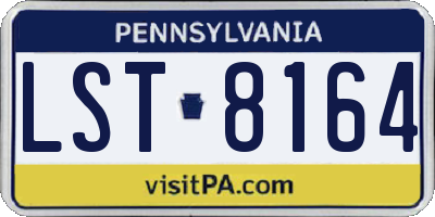 PA license plate LST8164