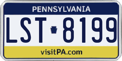 PA license plate LST8199