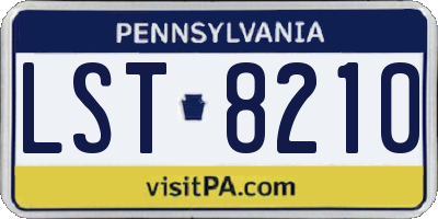 PA license plate LST8210