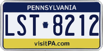 PA license plate LST8212