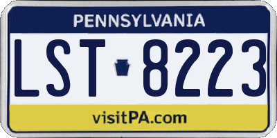 PA license plate LST8223