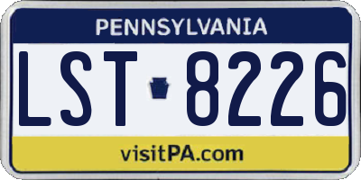 PA license plate LST8226