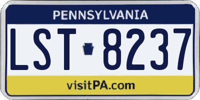 PA license plate LST8237
