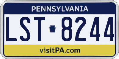 PA license plate LST8244