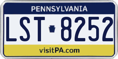 PA license plate LST8252