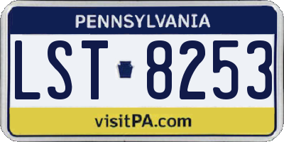 PA license plate LST8253