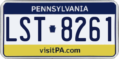 PA license plate LST8261