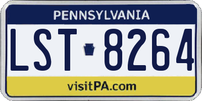PA license plate LST8264