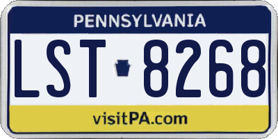 PA license plate LST8268