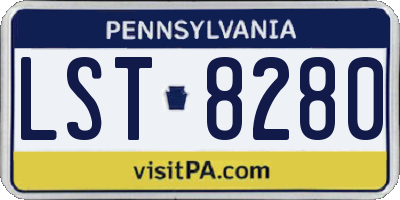 PA license plate LST8280