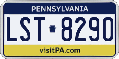 PA license plate LST8290