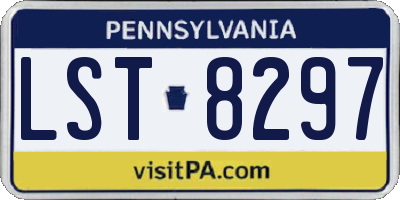 PA license plate LST8297