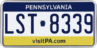 PA license plate LST8339