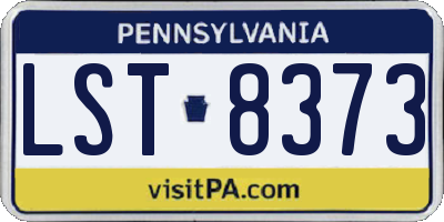 PA license plate LST8373