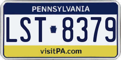 PA license plate LST8379