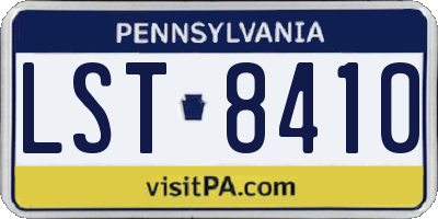 PA license plate LST8410