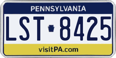 PA license plate LST8425