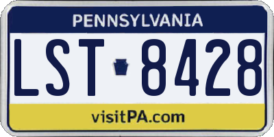 PA license plate LST8428