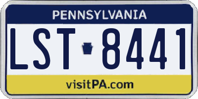 PA license plate LST8441