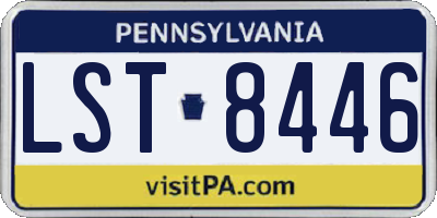 PA license plate LST8446