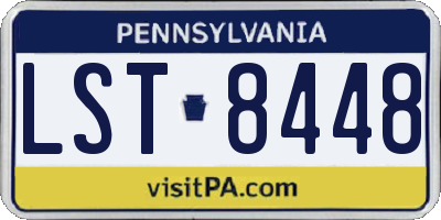 PA license plate LST8448