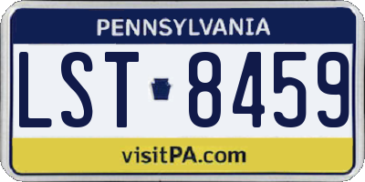 PA license plate LST8459