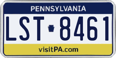 PA license plate LST8461