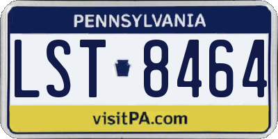 PA license plate LST8464